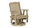 Poly Lumber Single Curveback Swivel Glider