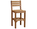 Poly Lumber Natural Finish Bar Chair