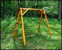 White Cedar Stained A-Frame Swing Stand