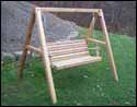 Red Cedar American Classic Porch Swing w/A-Frame Swing Stand
