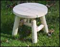 22" Round White Cedar Unstained Table