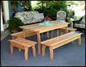 Red Cedar Contoured Picnic Table w/(4) Benches