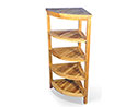 Teak 5 Tier Corner Shelf