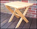 Treated Pine Folding End Table