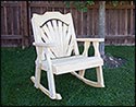Treated Pine Fanback Rocking Chair