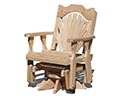 Treated Pine Fanback Swivel Glider 