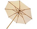 10' Octagon Deluxe Market Poly-Spun Umbrella w/Teak Pole, Manual Lift, and No Tilt