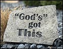 Concrete "God's got This" Religious Stone