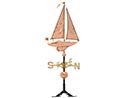 Copper Sailboat Weathervane