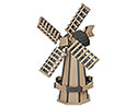 Medium Poly Lumber Windmill - Weatherwood and Black