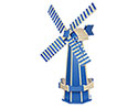 Large Poly Lumber Windmill - Bright Blue and Ivory