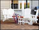 Poly Lumber 4 Pc. Adirondack Style Porch Set