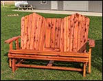 48" Eastern Red Cedar Loveseat Glider