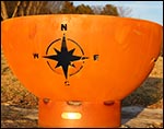 Carbon Steel Compass Fire Pit