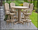 Poly Lumber 5 Pc. Round Adirondack Bar Set