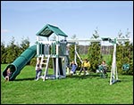 Lookout Vinyl Playset w/ Climbing Set & Rock Wall