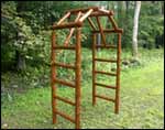 White Cedar Stained Arched Arbor