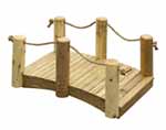 Treated Pine Mini Rope Rail Bridge