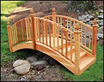 Red Cedar Arched Step Bridge