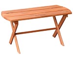 Red Cedar Folding Coffee Table