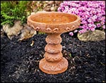 Concrete Sunrise Birdbath