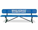 Personalized Perforated Metal Standard Garden Bench