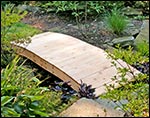 Red Cedar Crescent Moon Plank Bridge