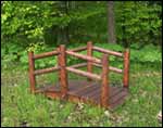 White Cedar Stained Double Rail Bridge