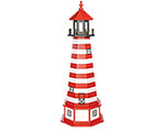 Poly Lumber/Wooden Hybrid West Quoddy Lighthouse Replica with Base