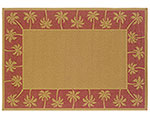 Lanai Palm Rug - Rust