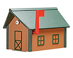 Poly-Lumber Standard Mailbox - Turf Green and Cedar