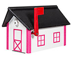 Poly-Lumber Standard Mailbox - White, Pink, and Black
