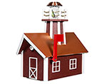 Poly Lumber Deluxe Lighthouse Mailbox w/ Copper Plate Roof - Cherrywood and White