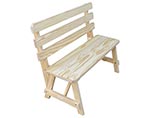 Southern Yellow Pine Traditional Backed Bench