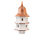 Poly Lumber White Birdhouse w/Copper Roof