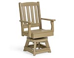 Poly Lumber English Garden Swivel Chair