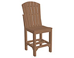 Natural Finish Poly Lumber Adirondack Counter Chair
