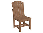 Natural Finish Poly Lumber Adirondack Dining Chair