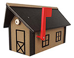 Poly-Lumber Standard Mailbox - Weatherwood and Black