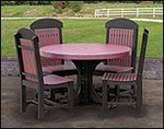 Poly Lumber 5 Piece Round Dining Set