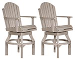 Poly Lumber Adirondack Swivel Bar Chair - Set of 2