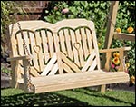 Treated Pine Heartback Porch Swing