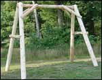 White Cedar Unstained A-Frame Swing Stand