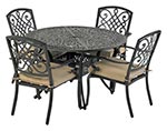 Aluminum 5 Pc. Dining Set - 48" Round Table