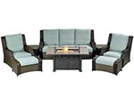 Wicker 8 Pc. Fire Deep Seating Group