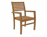 Teak Slat Back Stack Chair