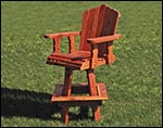 Eastern Red Cedar Swivel Bar Chair