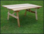 42" Wide Red Cedar Traditional Picnic Table