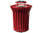 32 Gal. Curved Waste Receptacle w/Lid & Liner