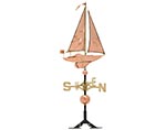 Copper Sailboat Weathervane